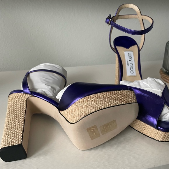 Metallic purple Jimmy Choo pumps! With original no , shoe bags never worn - Picture 4 of 5